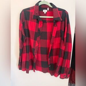 BKE Red and Black Checkered Shirt